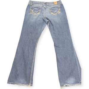 BKE Wendi Stretch BootCut Y2K Thick Stitching Women's Jeans Size 36x31.5 (16)